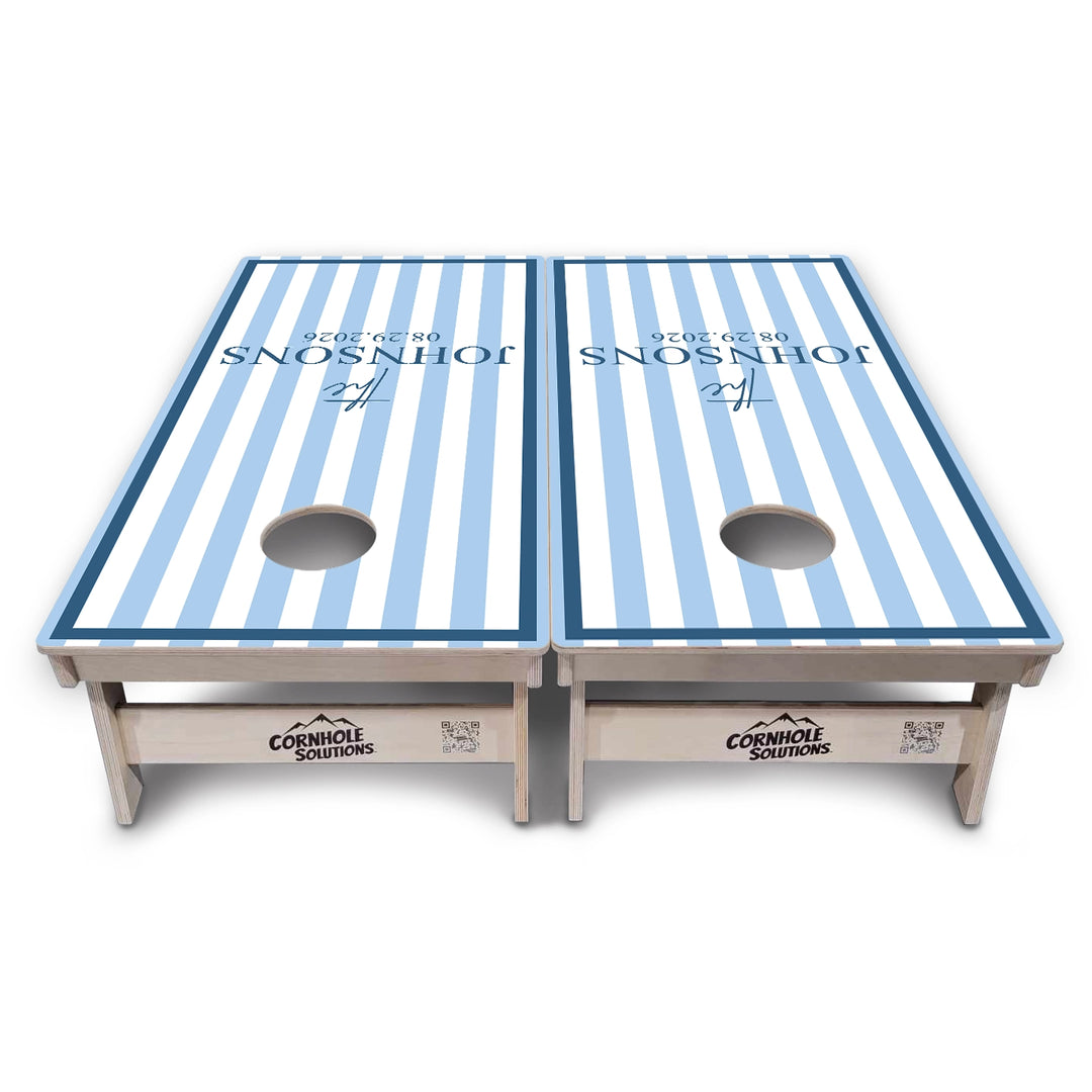 Striped Family Name Cornhole Boards – Tournament Series