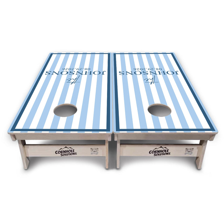 Striped Family Name Cornhole Boards – Tournament Series