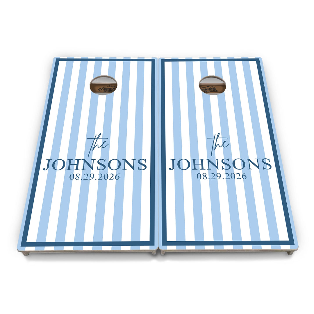 Striped Family Name Cornhole Boards – Tournament Series