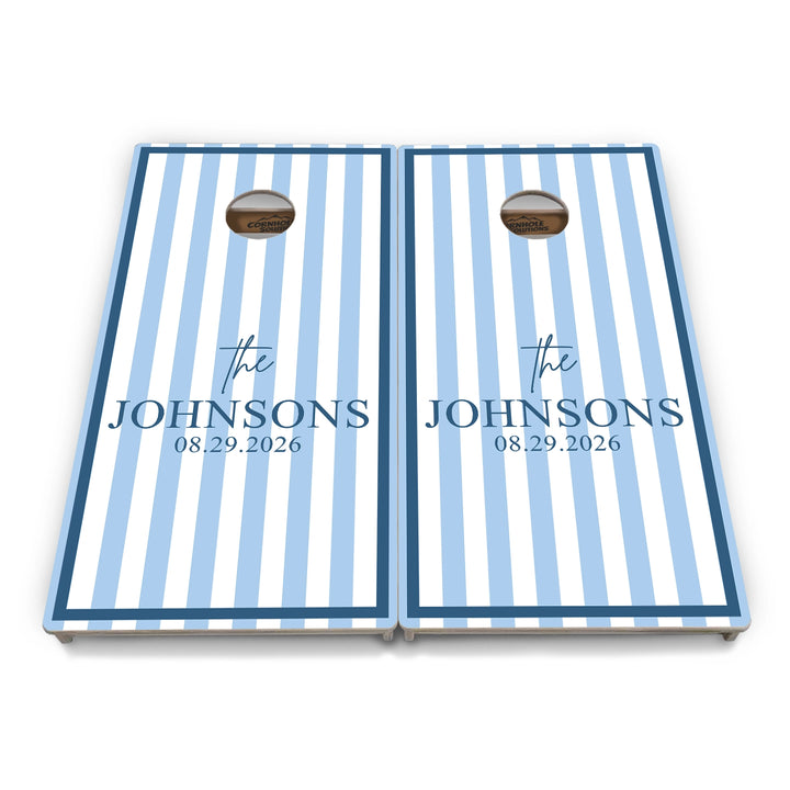 Striped Family Name Cornhole Boards – Tournament Series