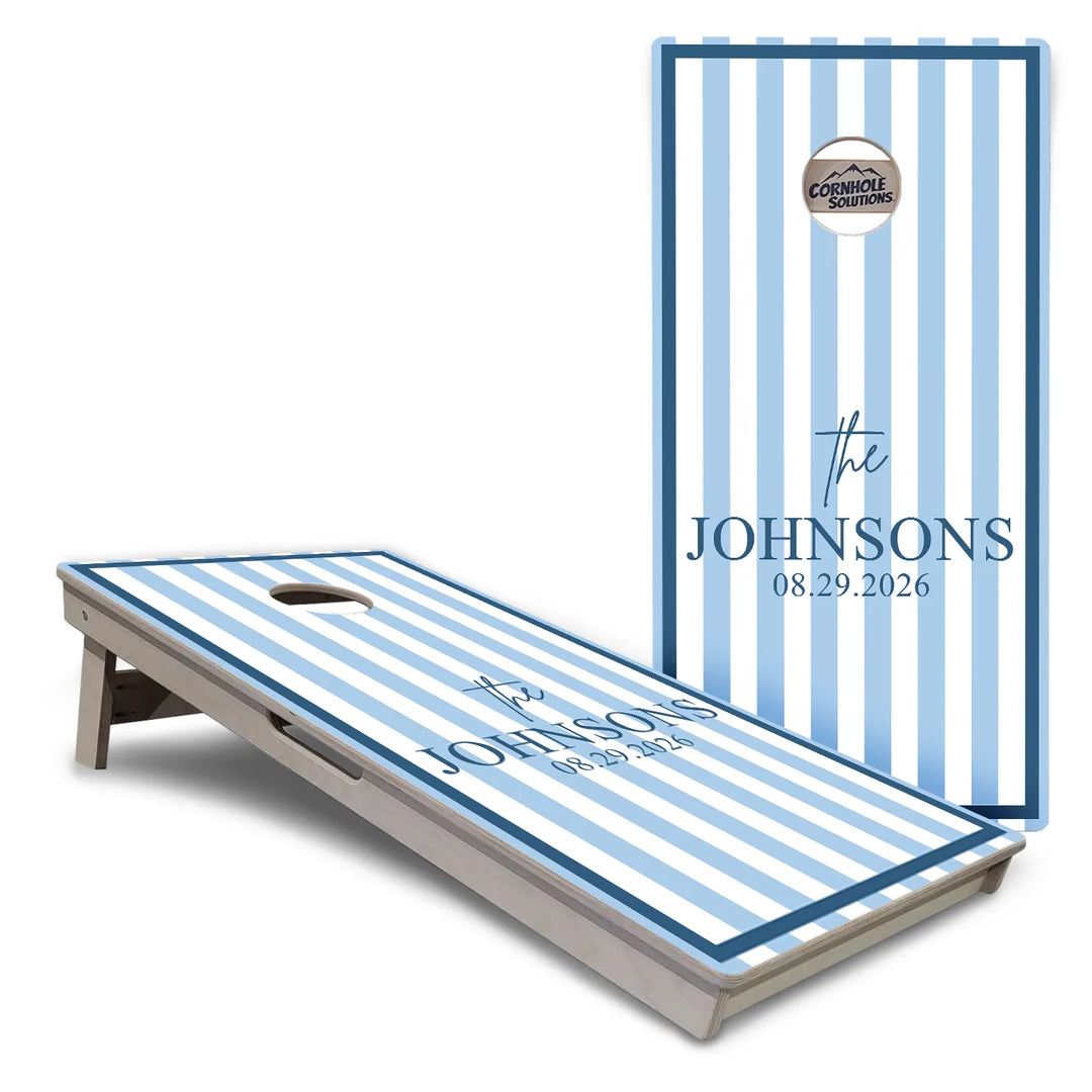 Striped Family Name Cornhole Boards – Tournament Series