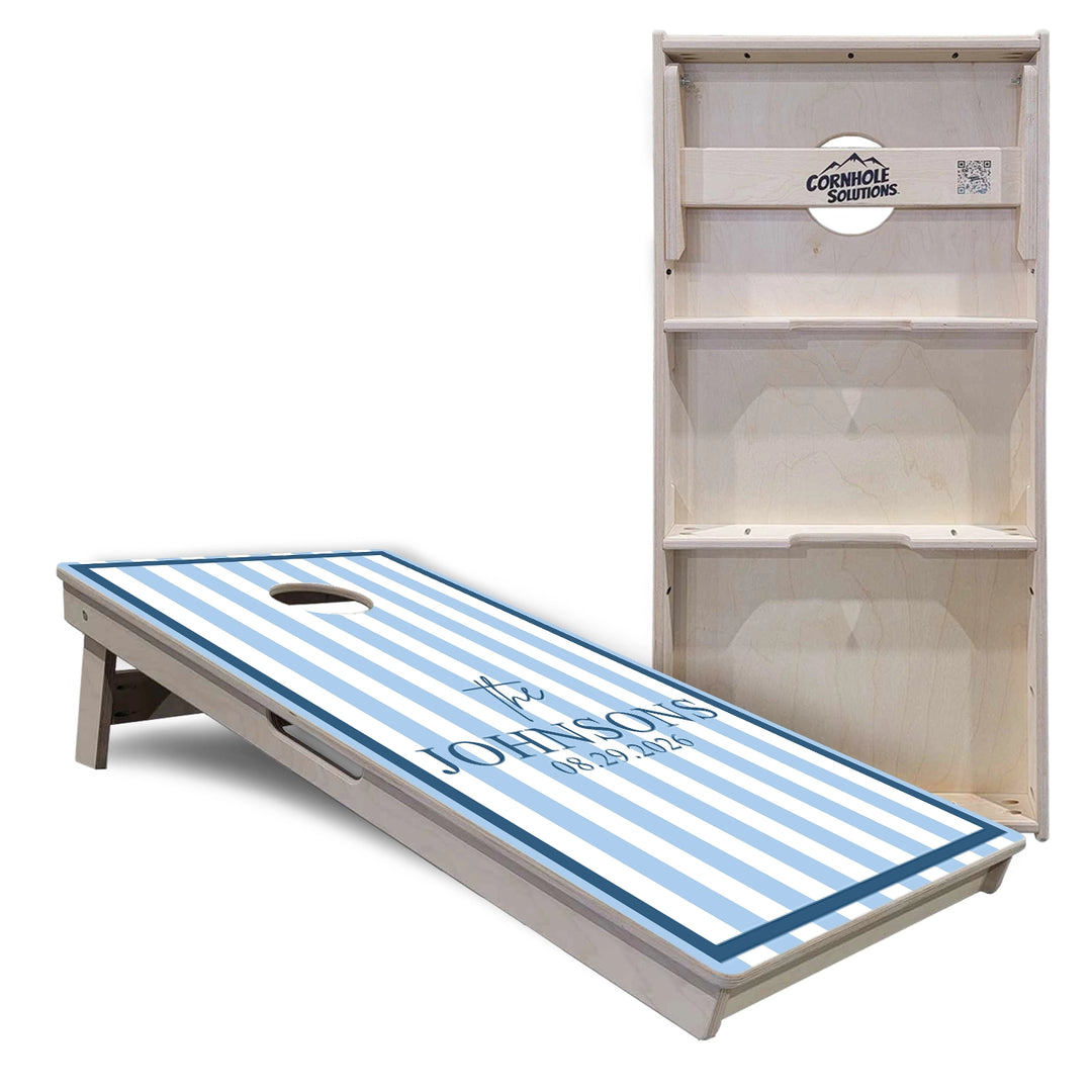 Striped Family Name Cornhole Boards – Tournament Series