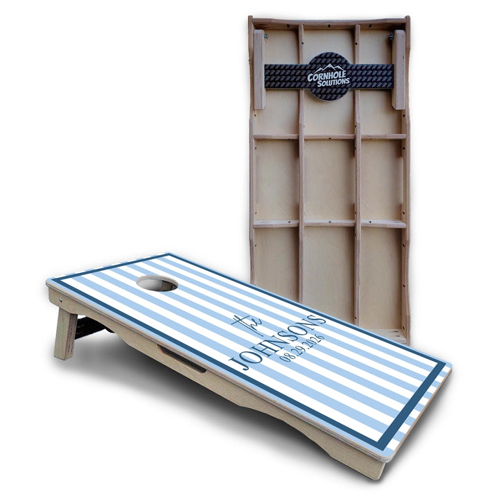 Striped Family Name Cornhole Boards – Pro Lite or Pro Elite