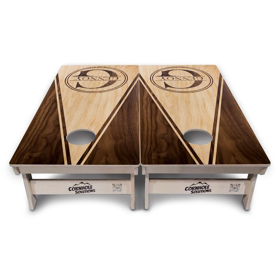 Double Circle Letter Cornhole Boards – Tournament Series