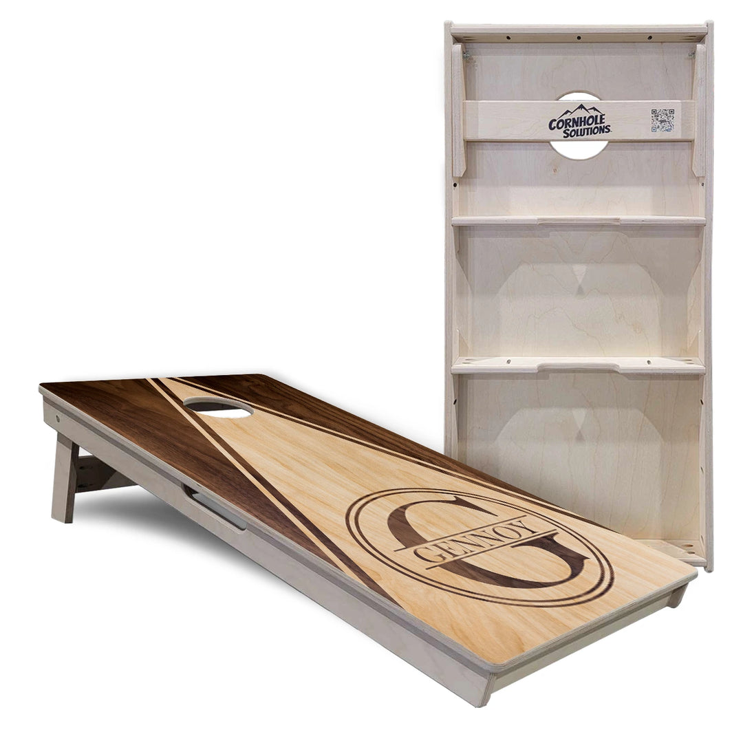 Double Circle Letter Cornhole Boards – Tournament Series