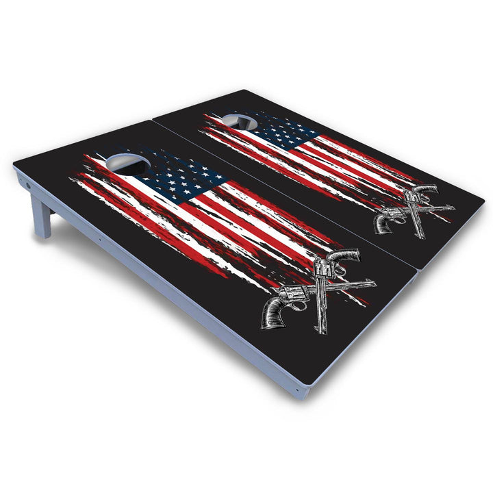 Guns & Flag Cornhole Boards - All Weather Series
