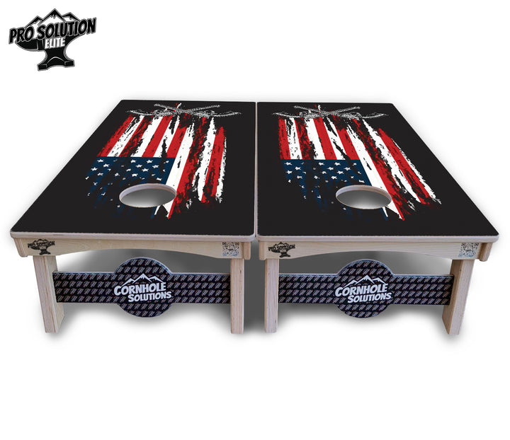 Guns & Flag Cornhole Boards - Pro Solution Elite Series