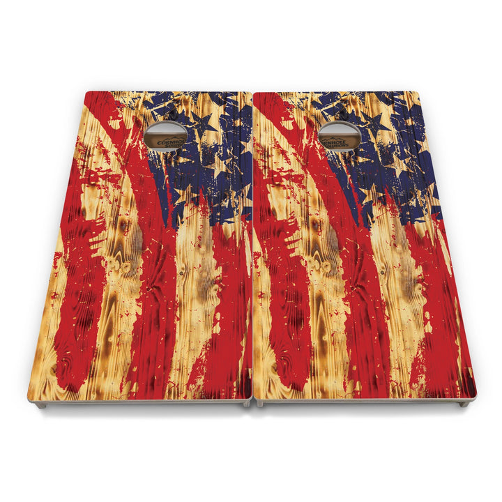 Faded Brush Flag Cornhole Boards – Tournament Series