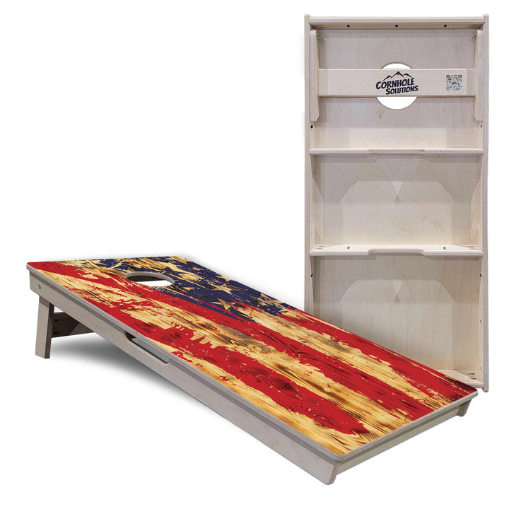 Faded Brush Flag Cornhole Boards – Tournament Series