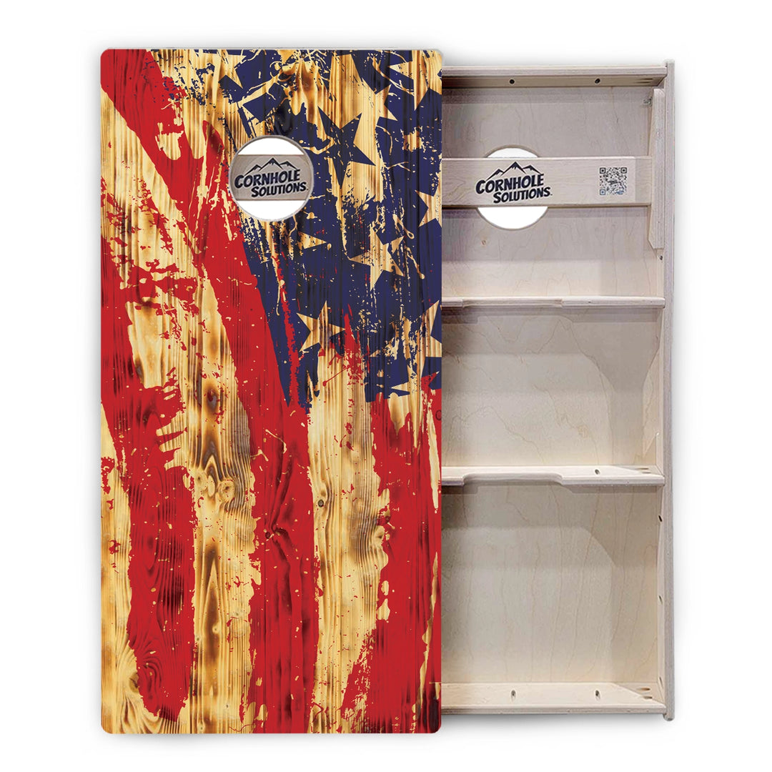 Faded Brush Flag Cornhole Boards – Tournament Series