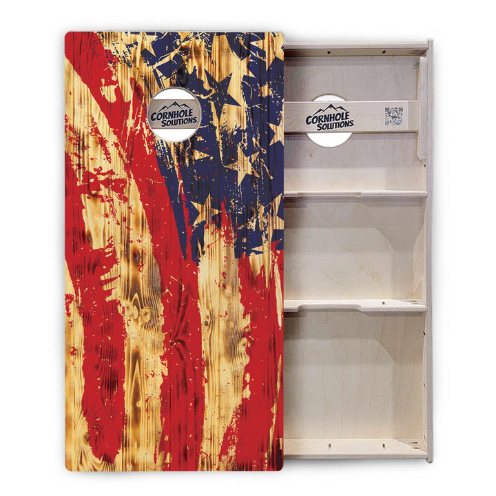 Faded Brush Flag Cornhole Boards – Tournament Series