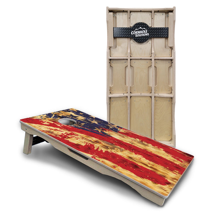 Faded Brush Flag Cornhole Boards – Pro Lite or Pro Elite