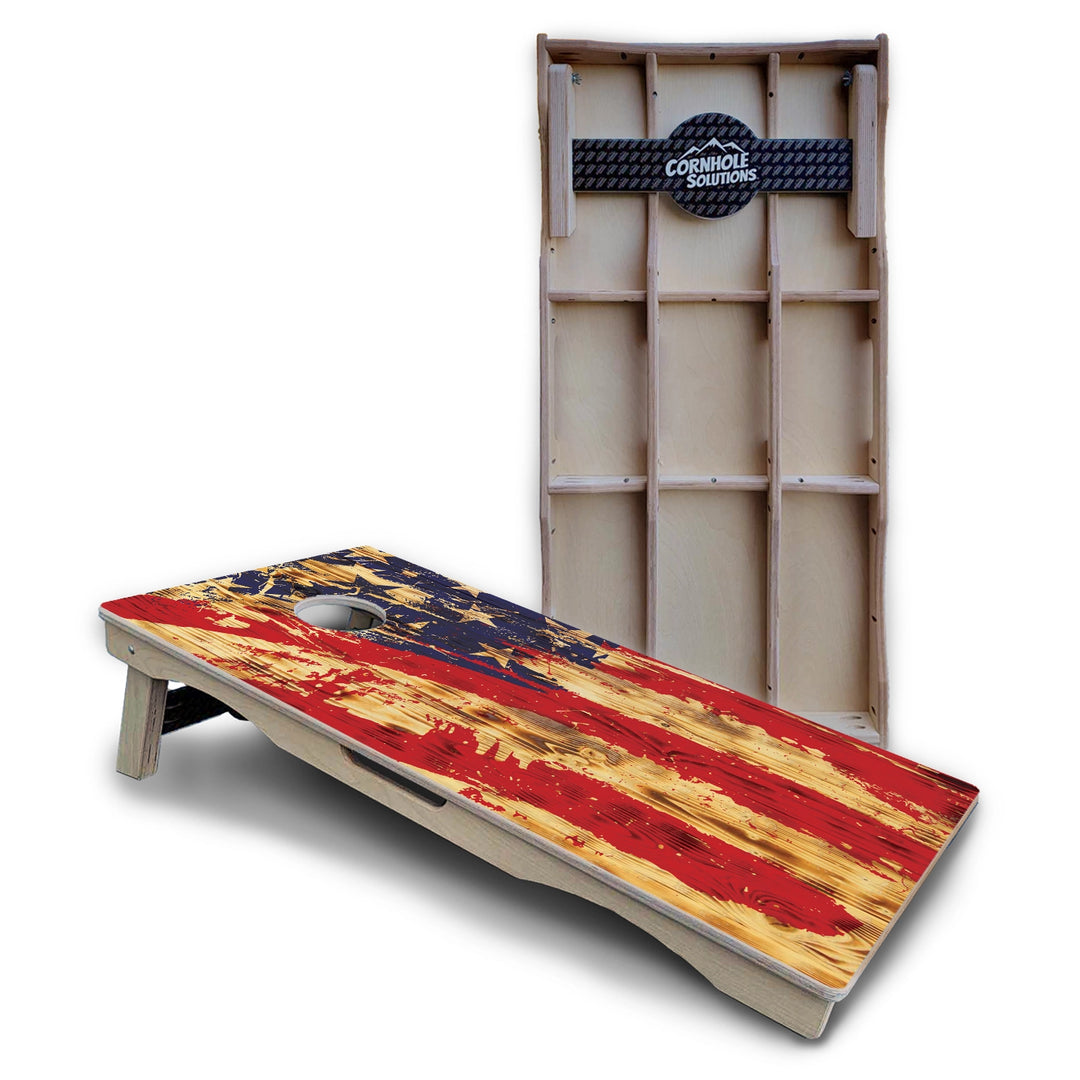 Faded Brush Flag Cornhole Boards – Pro Lite or Pro Elite