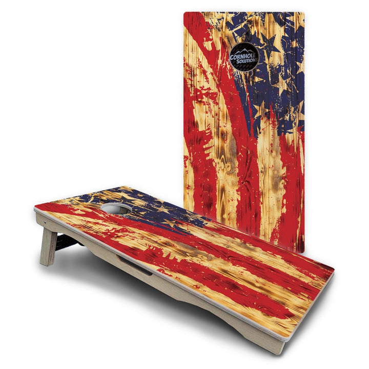 Faded Brush Flag Cornhole Boards – Pro Lite or Pro Elite