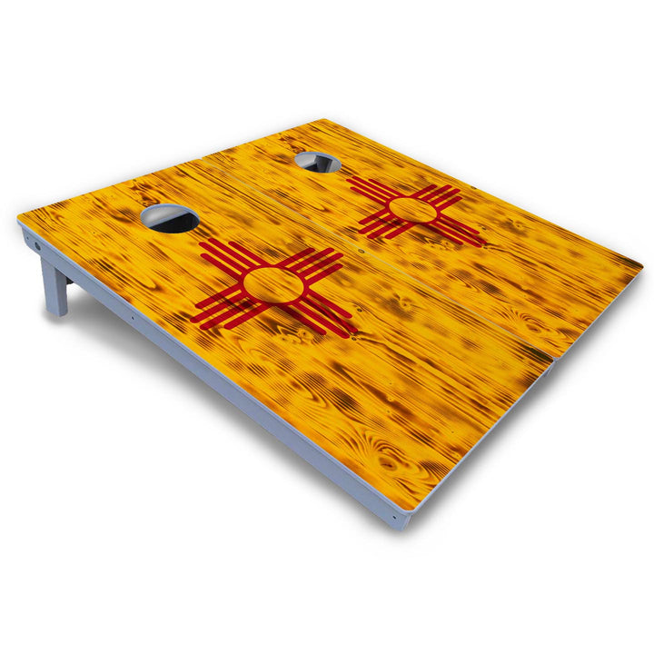 New Mexico Flag Cornhole Boards - All Weather Series