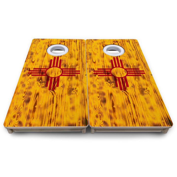 New Mexico Burnt Flag - Mini or Vacation Size Cornhole Boards