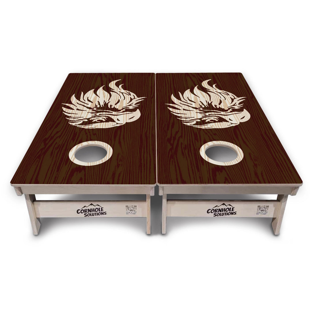 Stain Look Eagle & Flag Cornhole Boards – Tournament Series
