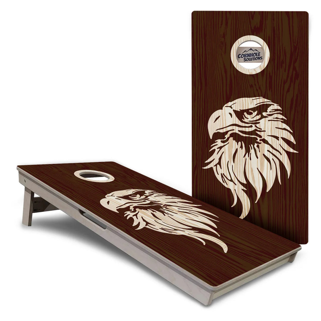 Stain Look Eagle & Flag Cornhole Boards – Tournament Series