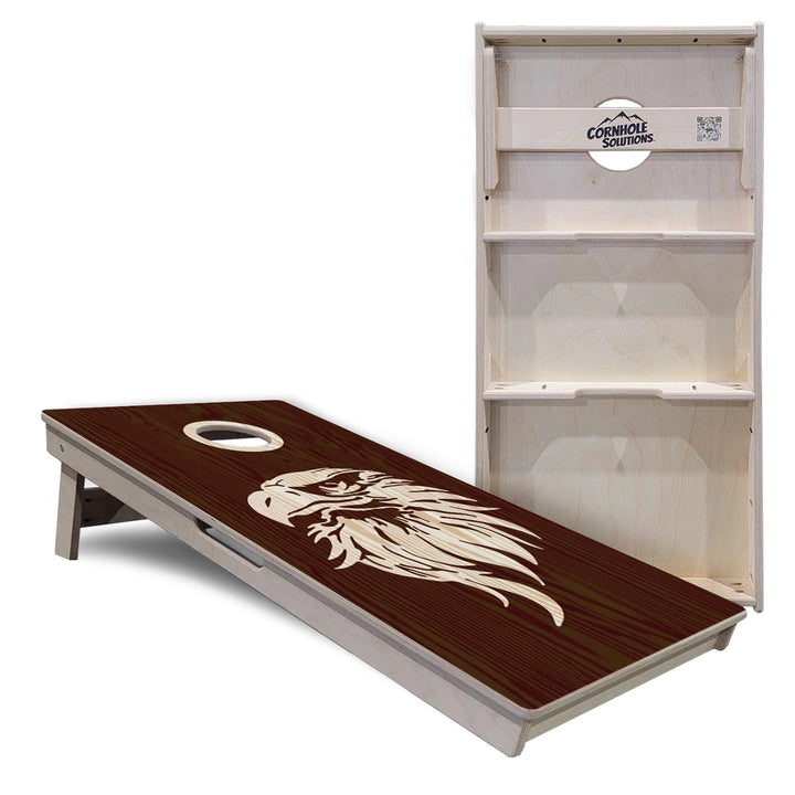 Stain Look Eagle & Flag Cornhole Boards – Tournament Series