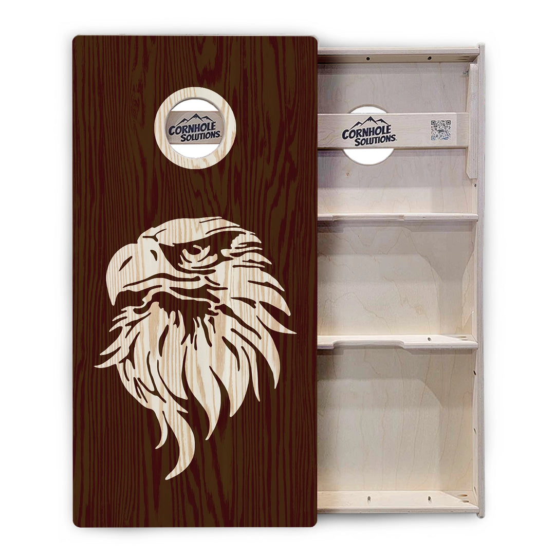 Stain Look Eagle & Flag Cornhole Boards – Tournament Series