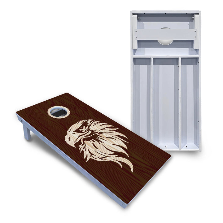 Stained Flag & Eagle Cornhole Boards - All Weather Series