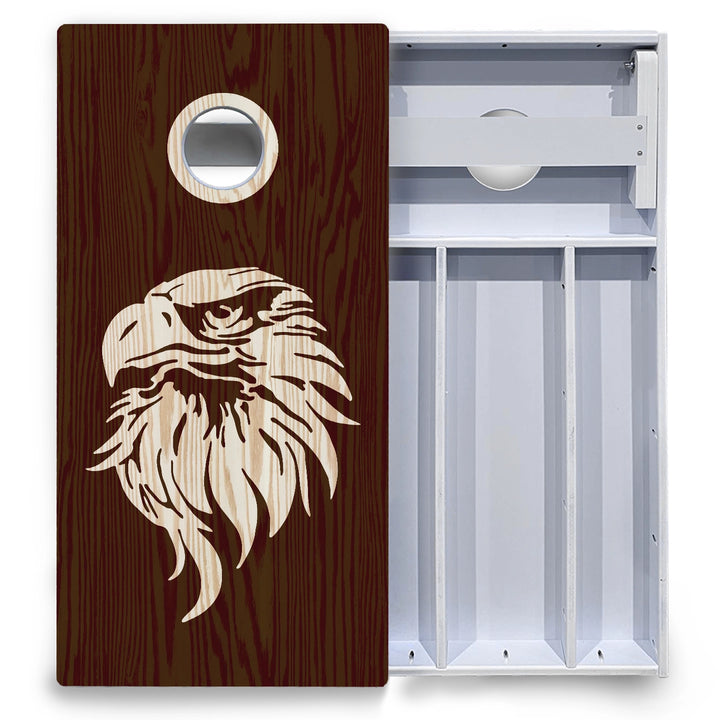 Stained Flag & Eagle Cornhole Boards - All Weather Series