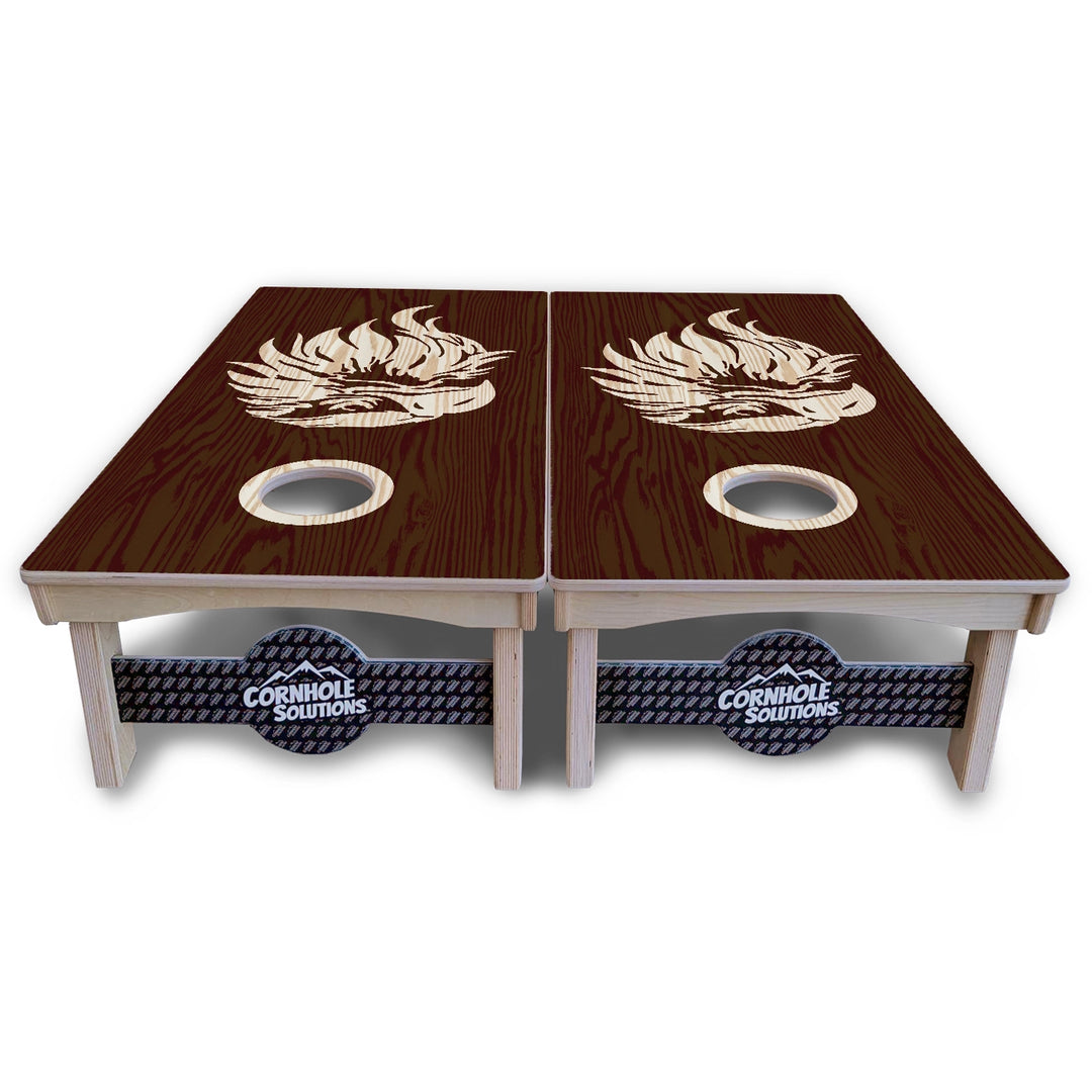 Stain Look Eagle & Flag Cornhole Boards – Pro Lite or Pro Elite