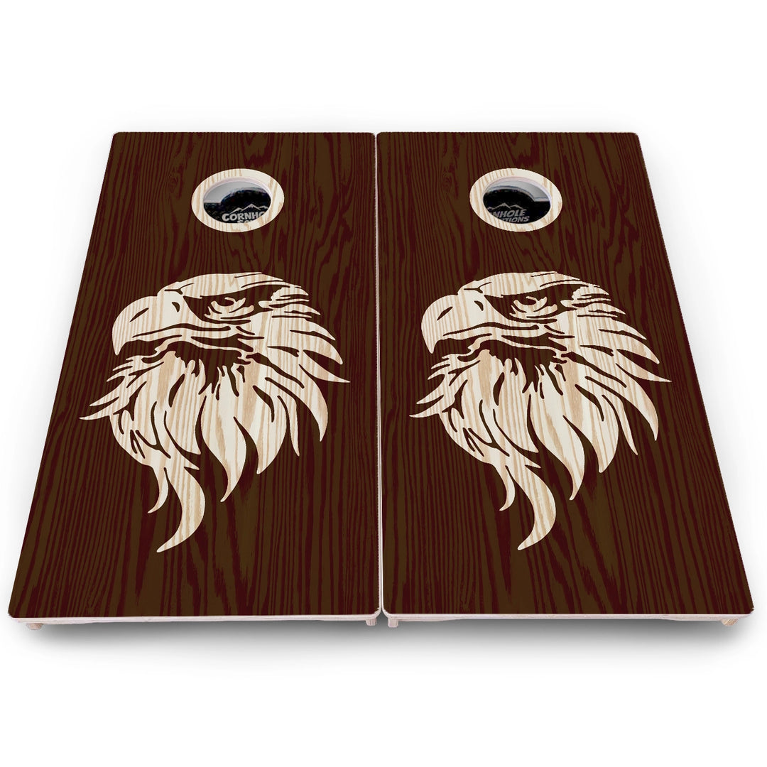 Stain Look Eagle & Flag Cornhole Boards – Pro Lite or Pro Elite