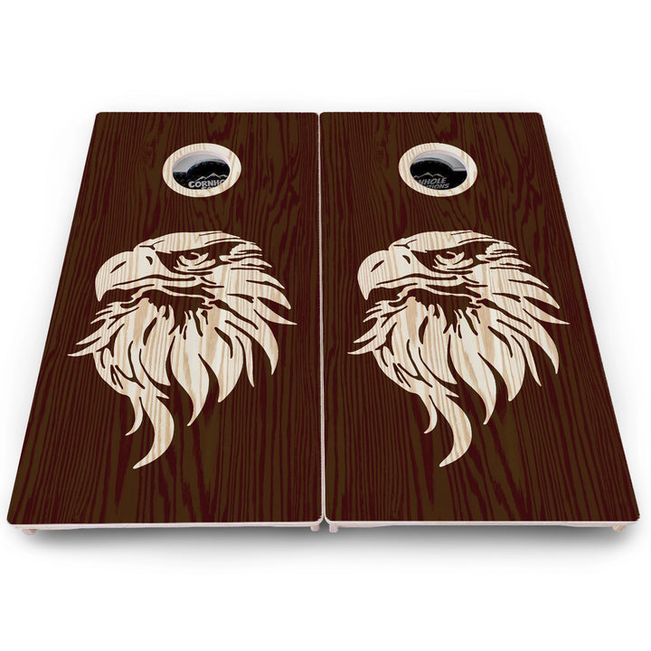 Stain Look Eagle & Flag Cornhole Boards – Pro Lite or Pro Elite