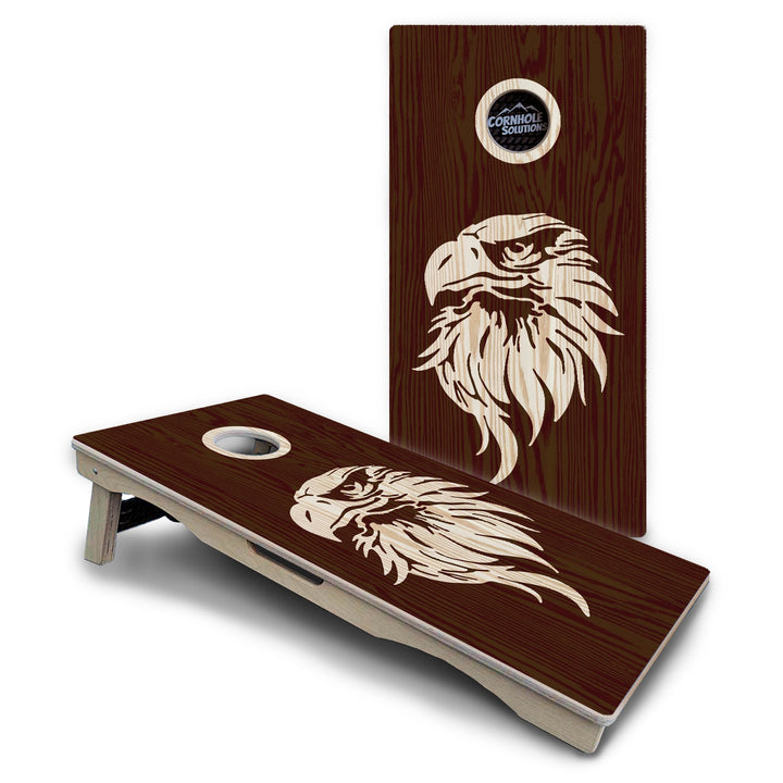 Stain Look Eagle & Flag Cornhole Boards – Pro Lite or Pro Elite