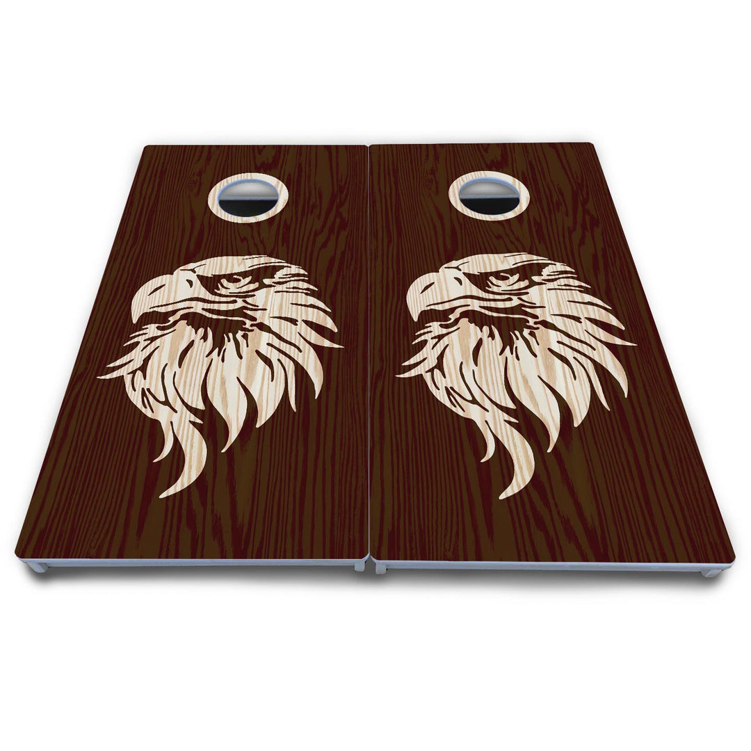 Stained Flag & Eagle Cornhole Boards - All Weather Series