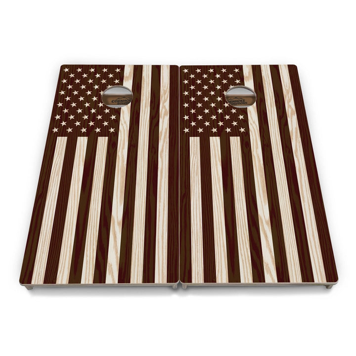 Stain Look Eagle & Flag Cornhole Boards – Tournament Series