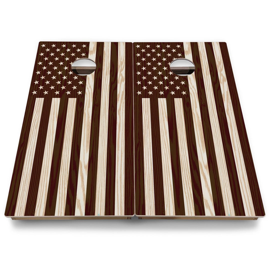 Eagle Flag Cornhole Boards - Backyard Series