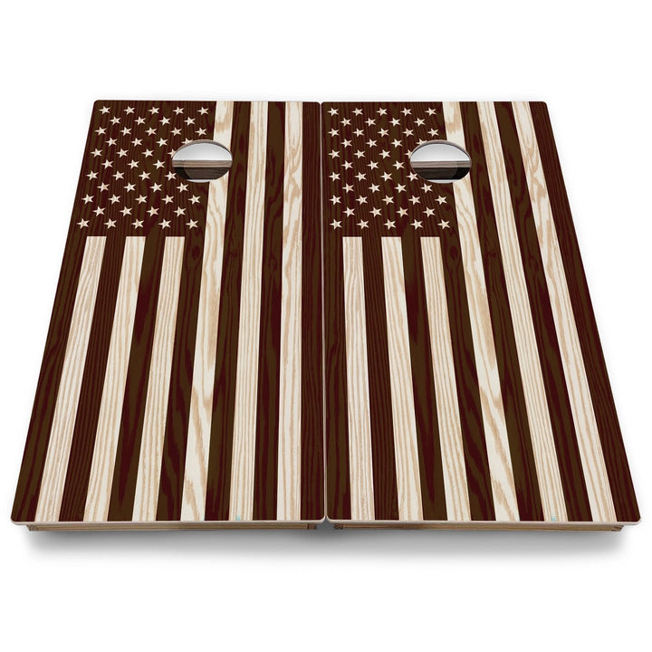 Eagle Flag Cornhole Boards - Backyard Series