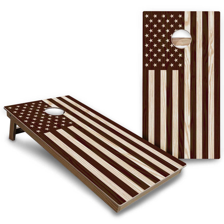 Eagle Flag Cornhole Boards - Backyard Series