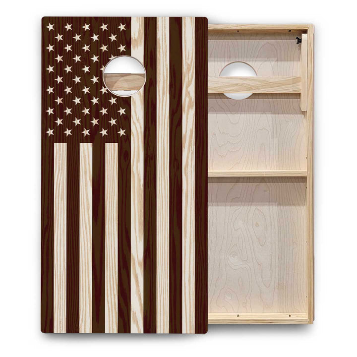 Eagle Flag Cornhole Boards - Backyard Series