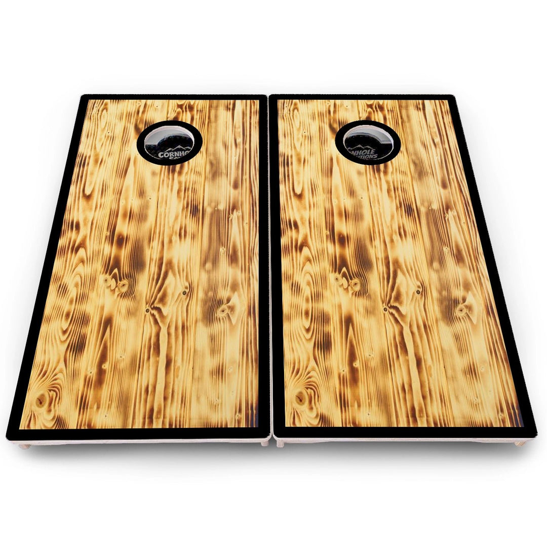 Woodgrain Stripe Cornhole Boards – Pro Lite or Pro Elite