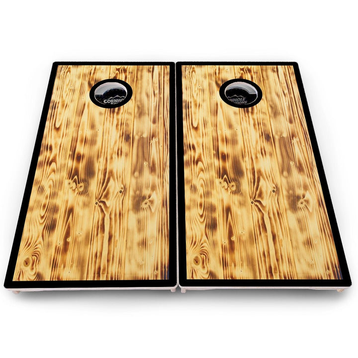 Woodgrain Stripe Cornhole Boards – Pro Lite or Pro Elite