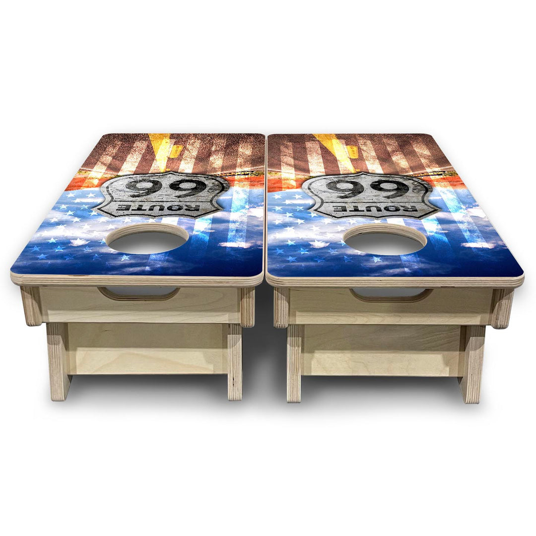 Route 66 - Mini or Vacation Size Cornhole Boards
