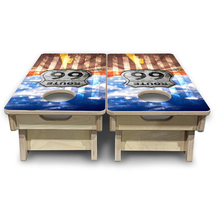 Route 66 - Mini or Vacation Size Cornhole Boards
