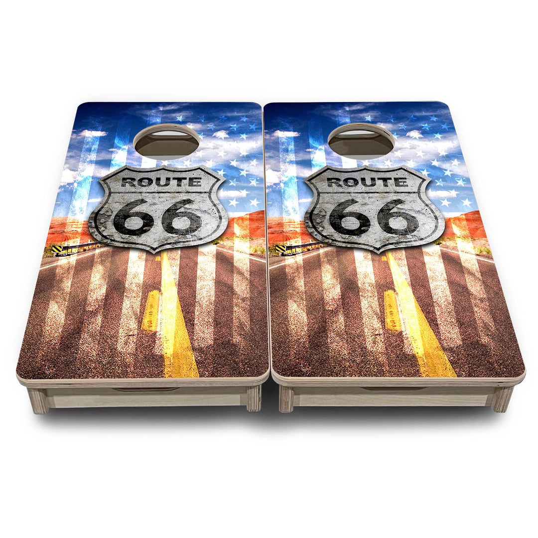 Route 66 - Mini or Vacation Size Cornhole Boards