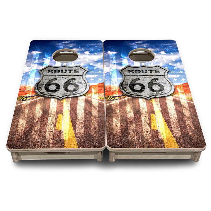 Route 66 - Mini or Vacation Size Cornhole Boards
