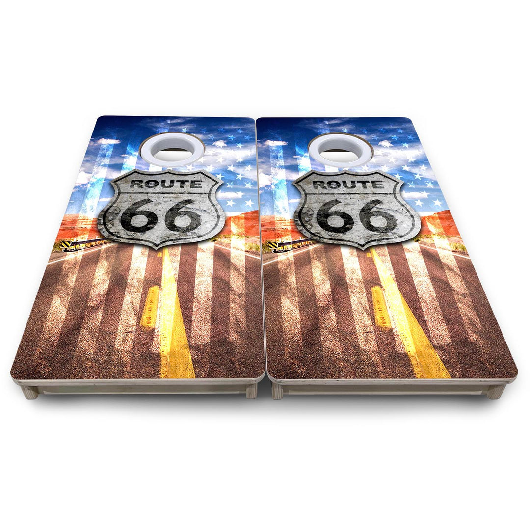 Route 66 - Mini or Vacation Size Cornhole Boards