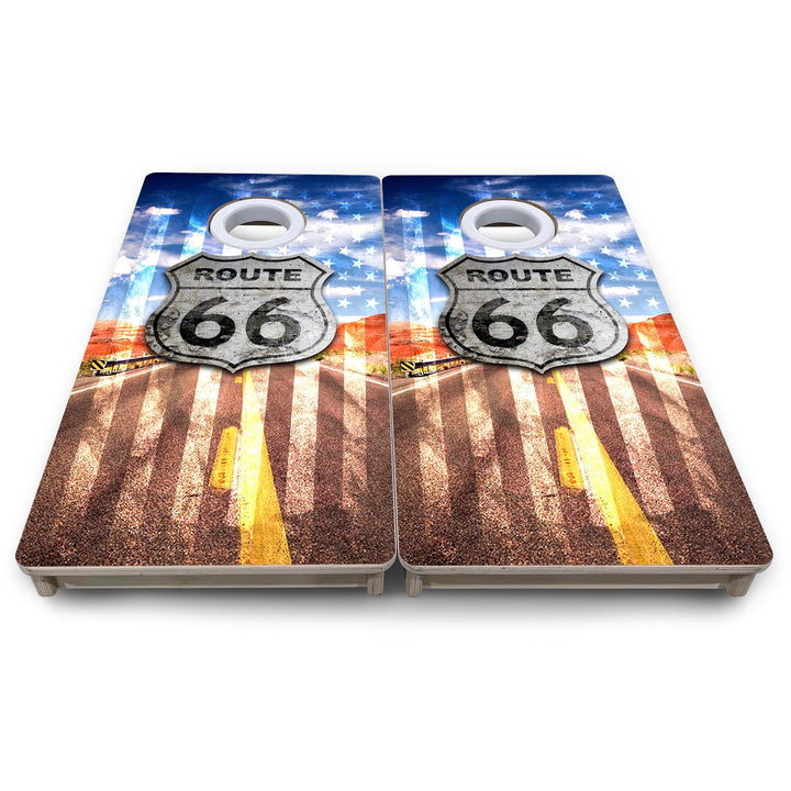 Route 66 - Mini or Vacation Size Cornhole Boards