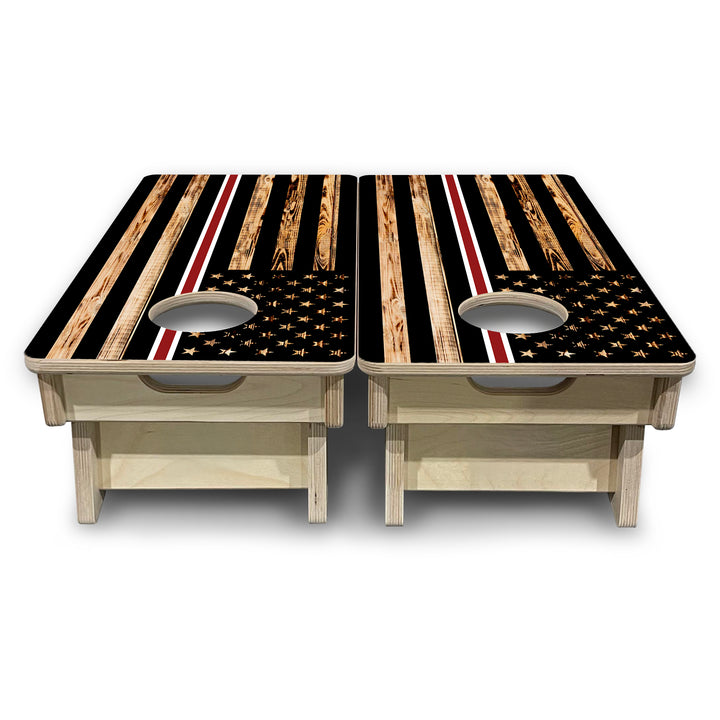 Mini Cornhole Boards - Nurse Thin Line Flag