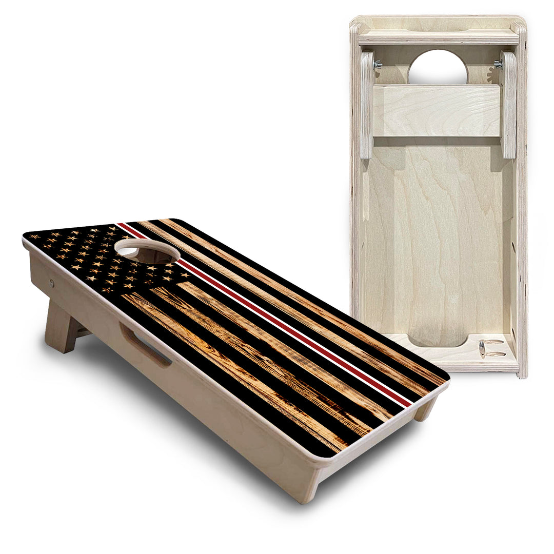 Mini Cornhole Boards - Nurse Thin Line Flag