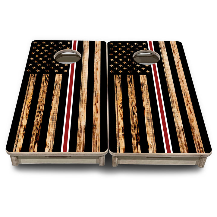 Mini Cornhole Boards - Nurse Thin Line Flag