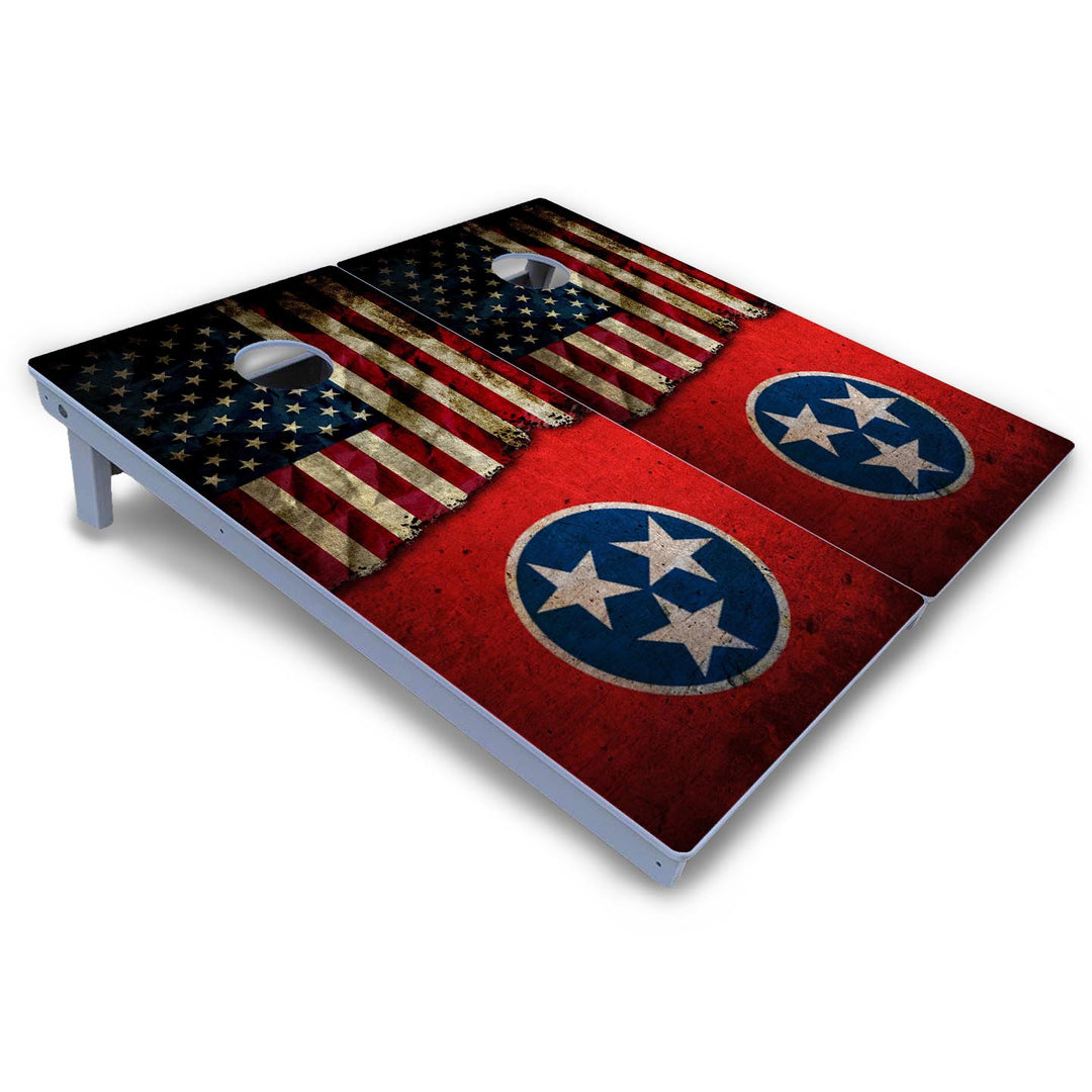 TN/USA Red Flag Cornhole Boards - All Weather Series