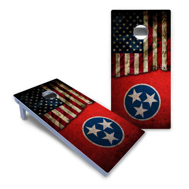 TN/USA Red Flag Cornhole Boards - All Weather Series
