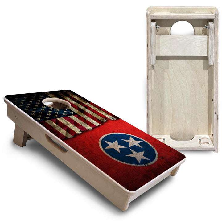 TN USA Flag - Mini or Vacation Size Cornhole Boards